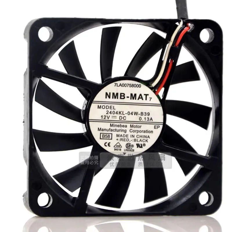 Original 6CM ultra-thin 60 * 60 * 10mm silent chassis Cooling fan 12V 0.13A 2404KL-04W-B39