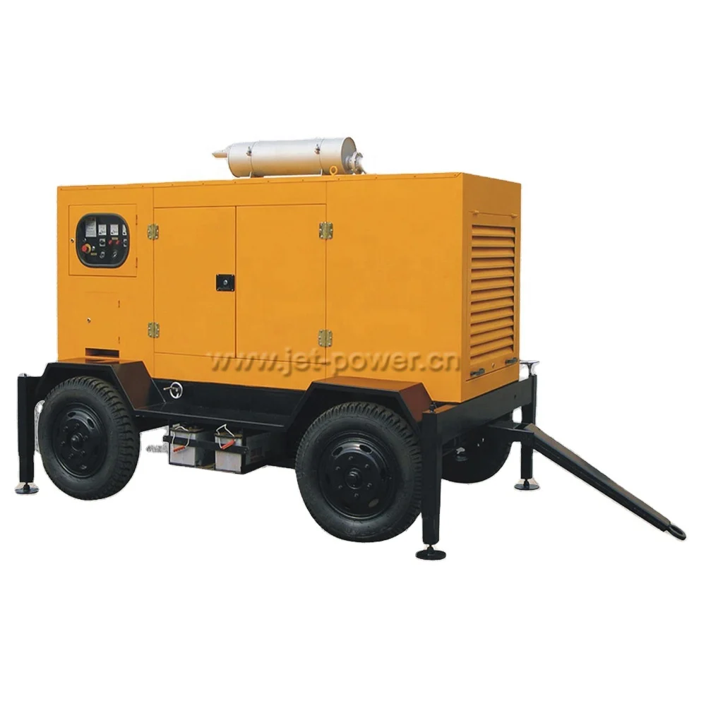 Portable Power Station 20KVA 30KVA 50KVA 100KVA 150KVA 200KVA KW Silent Soundproof Trailer Diesel Generator 2 Wheels/4 Wheels