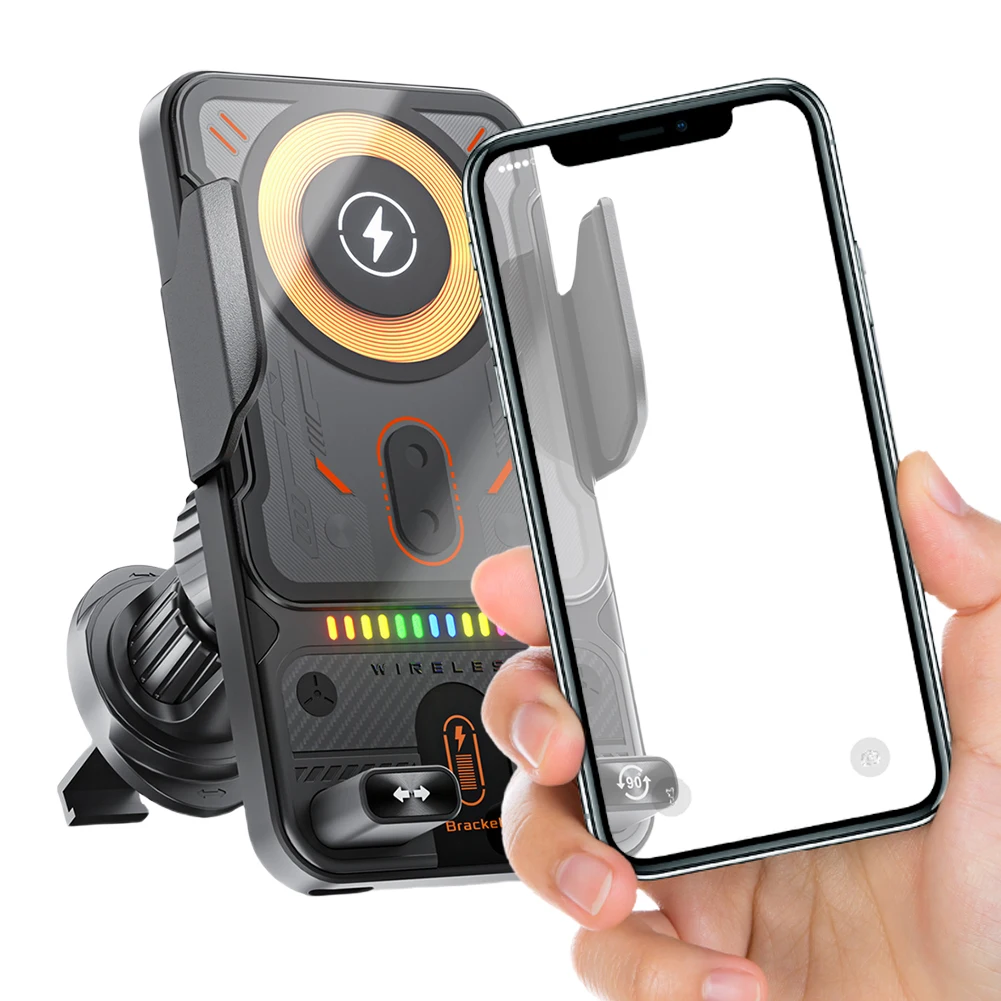 

Car Wireless Charger Car Phone Holder Air Vent Car Phone Mount Auto Clamping Car Accessories