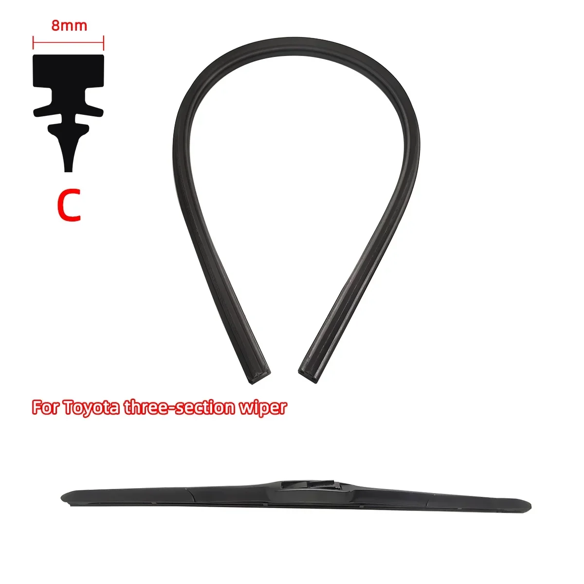 Car Wiper Rubber Strips Refill Wiper Blade Replacement Parts All Types Seasons Windshield Wiper Blades Blade Soft Car Accessorie