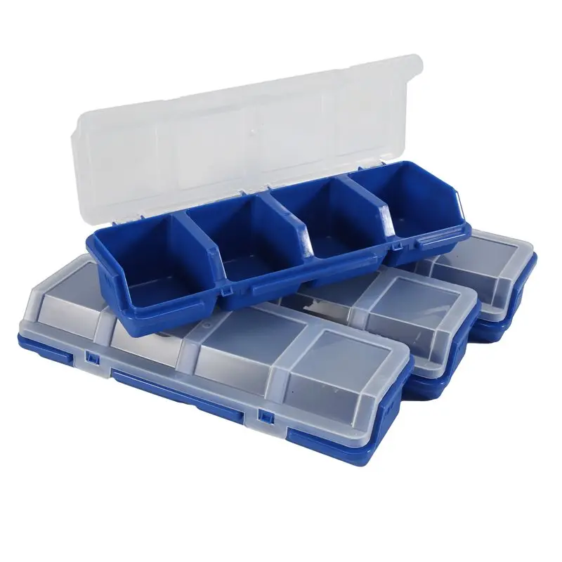 abjo-4piece-plastic-divided-storage-containers-plastic-hardware-organizer-box-with-locks-with-compartment-bolt-organizer-blue