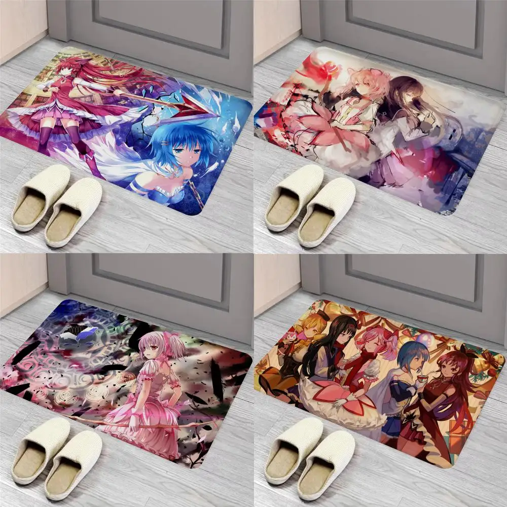 Puella Magi Madoka Magica Floor Mat Entrance Door Mat Nordic Style Home Doormat Bathroom-Toilet Mats Bedroom Hotel Decor Mat