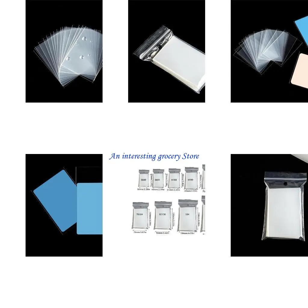 652d Convenientes 50pcs Clear Penny Card Sleeve Plástico Protetores manga cartão macio