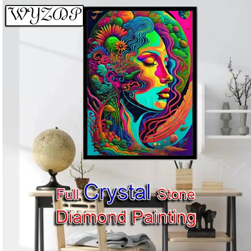 5D Diy 100%Crystal Diamond Painting Woman Full Square Diamond Embroidery Cross Stitch Diamond Art Crystal Home Decor 20231211