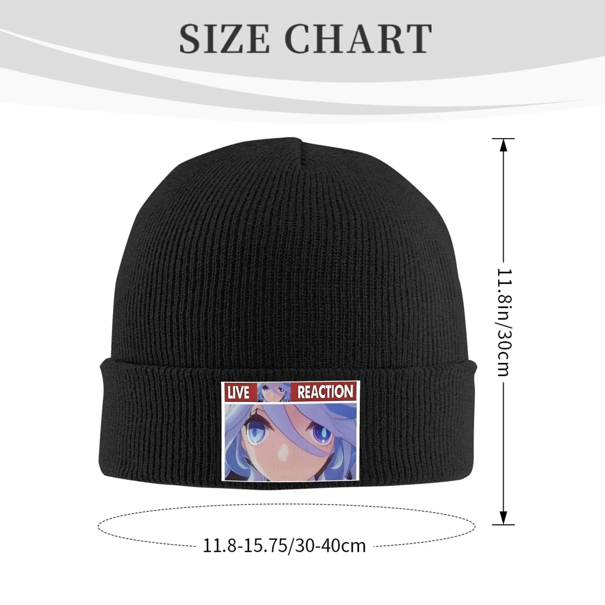 Furina Live Reaction Hat Autumn Winter Beanie Baggy Genshin Impact Game Caps Unisex Acrylic Knitted Caps
