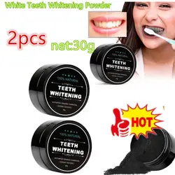 2x Toothpaste Toothbrush Tooth Powder Whitening Teeth Whitening Natural Organic Activated Bamboo Charcoal Yellow Teeth Cleaning