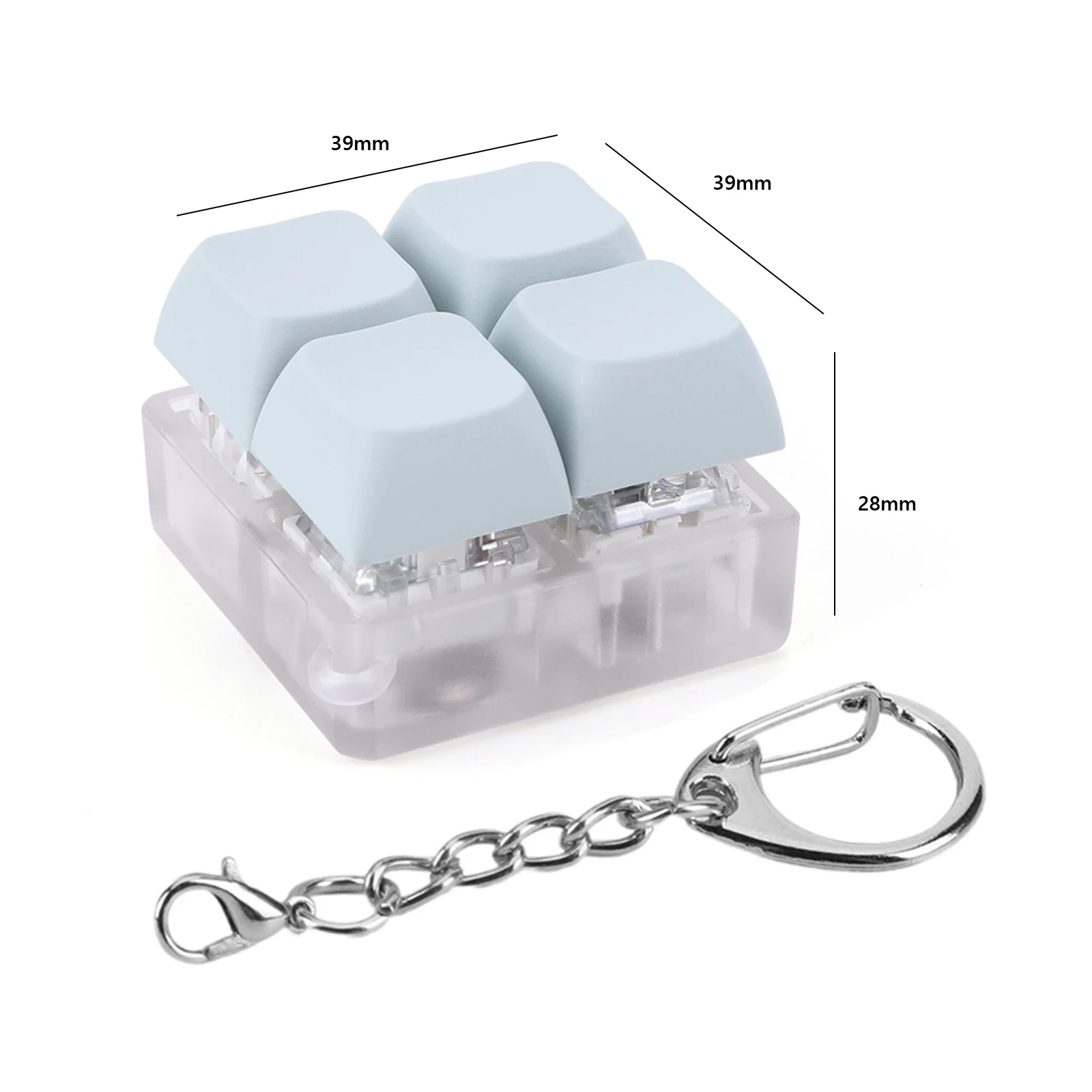 زر Keycap تململ المفاتيح 4 مفاتيح قبعات لوحة المفاتيح لعبة الإجهاد الإغاثة DIY بها بنفسك لوحة المفاتيح مكعب لعبة لتخفيف التوتر تمرير الوقت