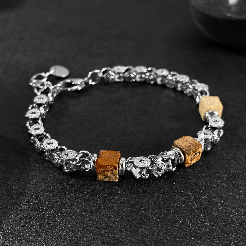 

Hip-Hop Stainless Steel Bracelet Unisex Street Punk Y2K Luxury Jewelry Hand Chain Charm chain bracelet Fashion Gift