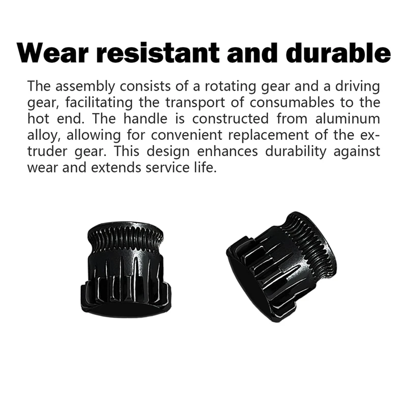 Extruder Gear Kit Dual Drive Gear Bearing,Extrusion Part Hotend Print Head Part for Adventurer 5M/5M Pro-A27I