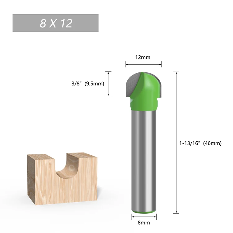 Lavie 1 Stück Hartmetall-Fräser mit rundem Schaft, 8 mm Schaftdurchmesser, für Holzbearbeitung, geeignet für Heimwerker und professionelle Holzbearbeitung. – Detail 6