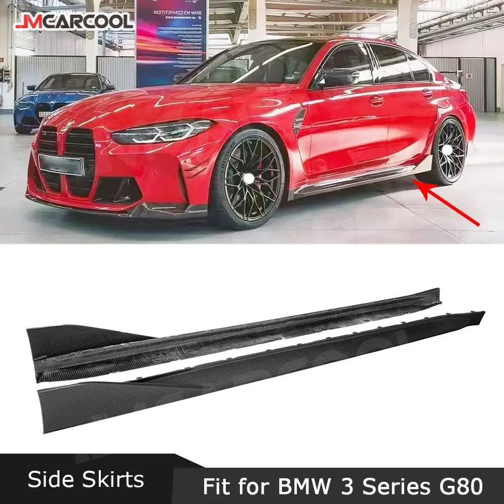 

Carbon Fiber Side Skirts Bumper Cover Flaps Apron Protector for BMW 3 Series G80 M3 Sedan 4 Door 2021 UP FRP Car Styling