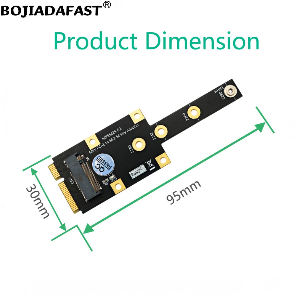 Mini PCI-E MPCIe Interface To NGFF M.2 M-Key SSD Adapter Card for 2230 2242 2260 2280 M2 NVME SSD