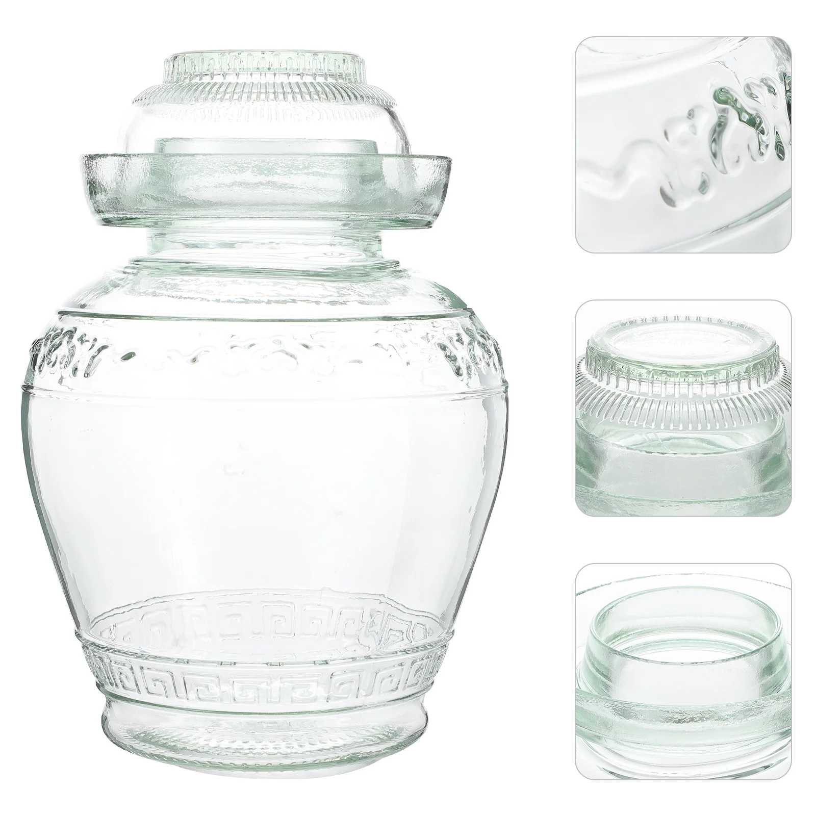 Kimchi Altar Practical Storage Tank Jar Pickle with Lid Filter Household Can Glass Food Wide Mouth Mason Jars