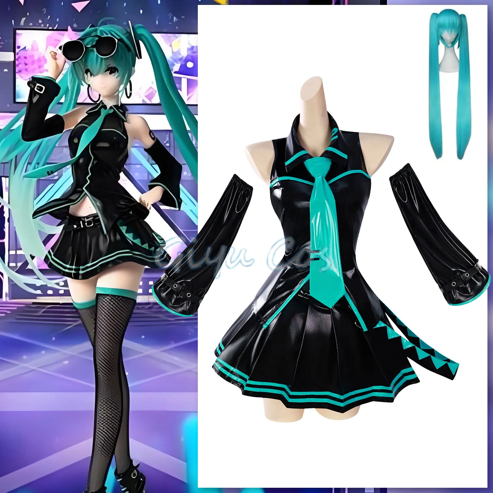

Mikuu Cosplay Maid Costumes Anime Role Playing Holiday Party Game Halloween Costumes for Women Uniform