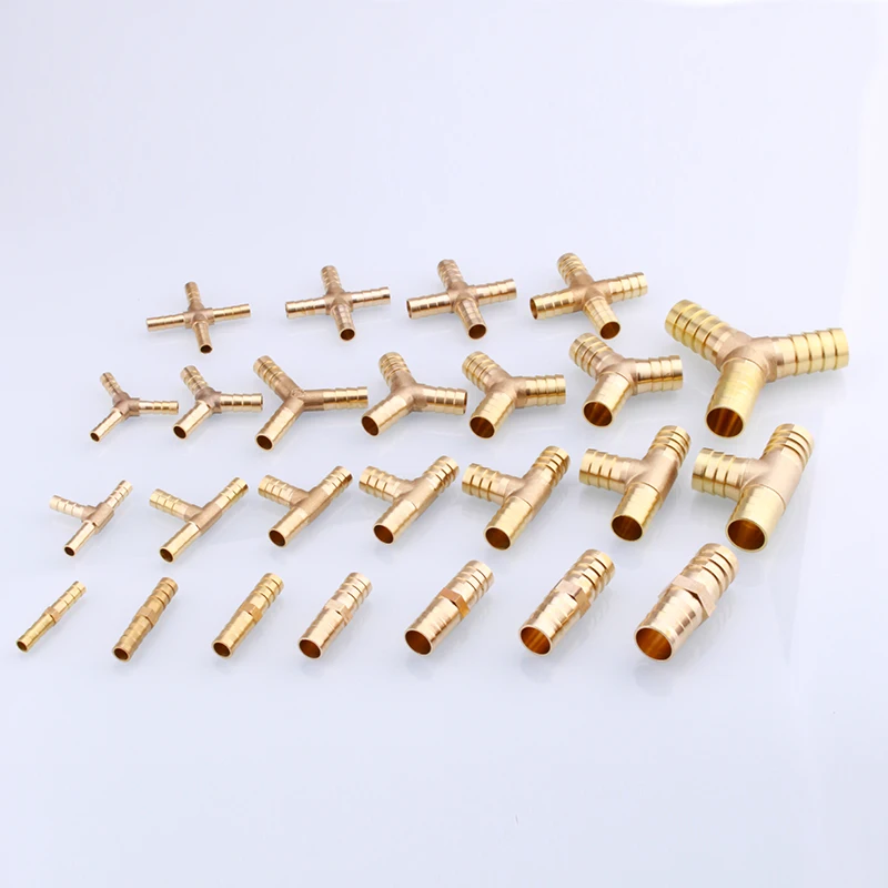 Brass Connector T X Y U Type 4mm 6mm 8mm 10mm 12mm Splicer Copper Hook Connector Connector Adapter