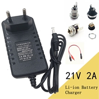 21V 2A Li-ion battery charger for 18v 18.5v battery 5S 18650 battery pack connector DC5525