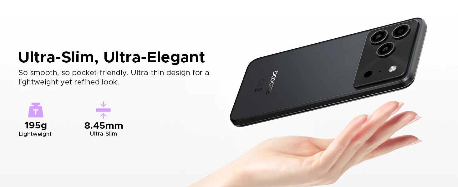 DOOGEE Note56 Plus Android 16 Gemini Ai Smartphones 6150mAh Battery 48GB RAM(6+42) 256GB ROM 6.56'' Screen Widevine L1 NFC Google Play Support Cell Phones
