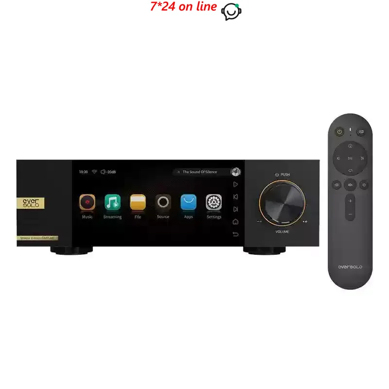 Streamers DMP-A6, decodificador completo MQA, XMOS316 DSD512 PCM768kHz/32Bit Bluetooth 5.0 HD, controle de aplicativo com tela sensível ao toque HD de 6''