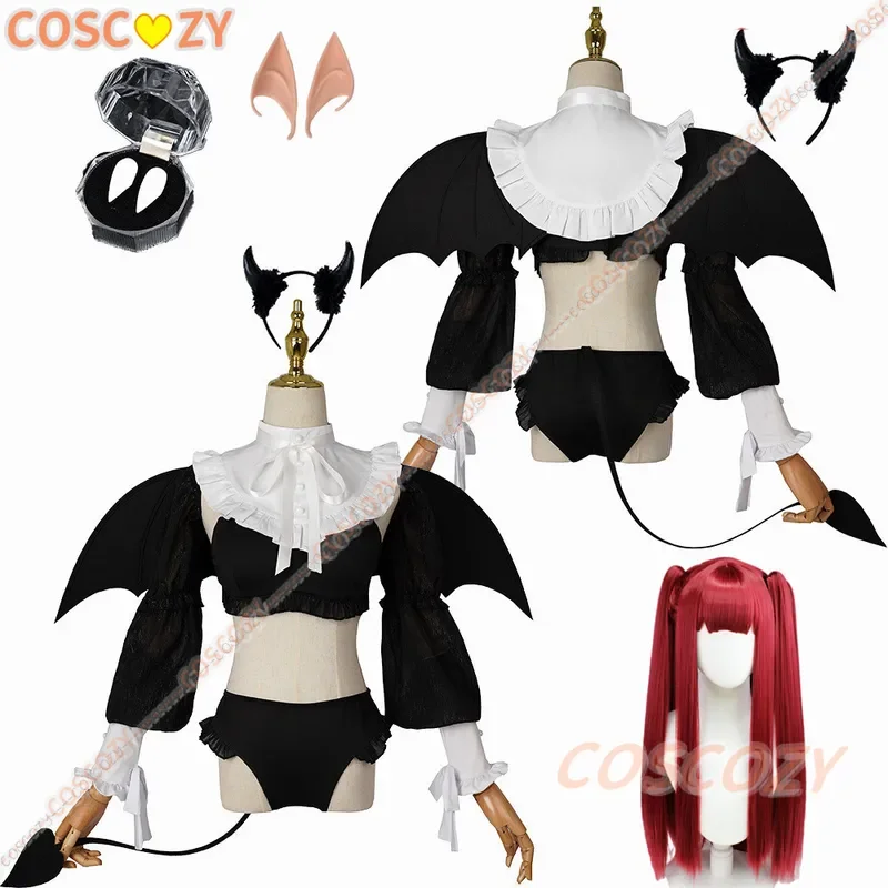 

Anime My Dress-Up Darling MARIN KITAGAWA Rizu Kyun Cosplay Costume Sexy Lingerie Set Headwear Wings Wig Stockings for Halloween
