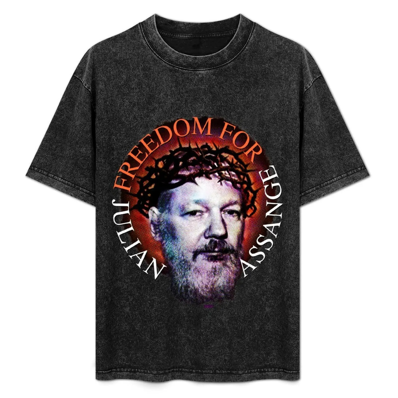 Julian Assange T-Shirt Summer Print Short Sleeve Tee