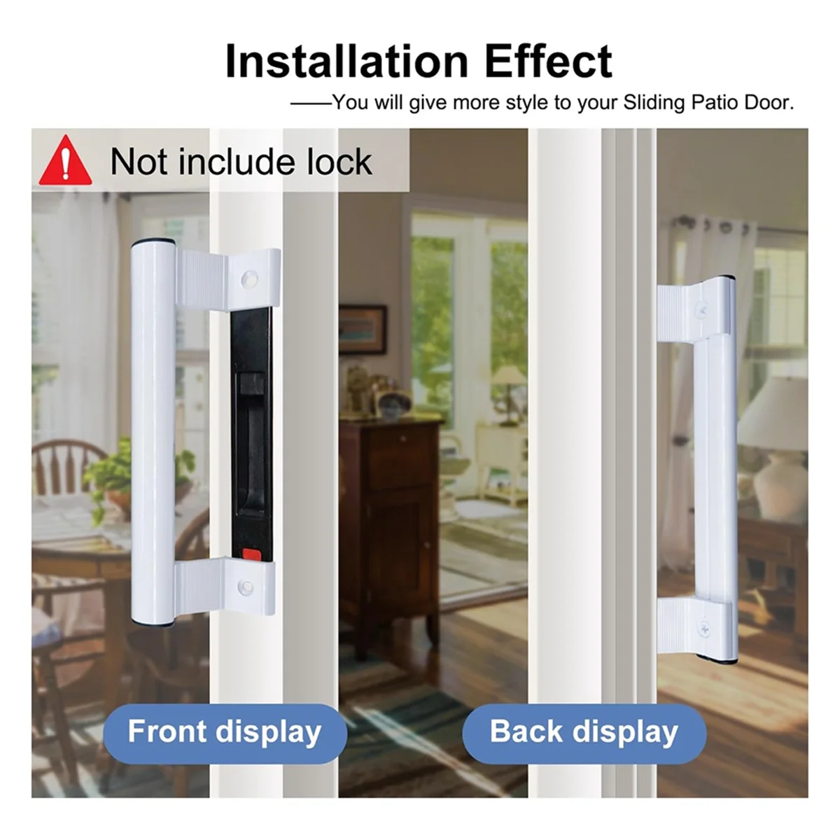 HEIßER Schiebetür Griff 8 zoll Aluminium Schiebe Glas Tür Pull Schiebe Terrasse Tür Griffe Passt 6-5/8 zoll Montage Löcher