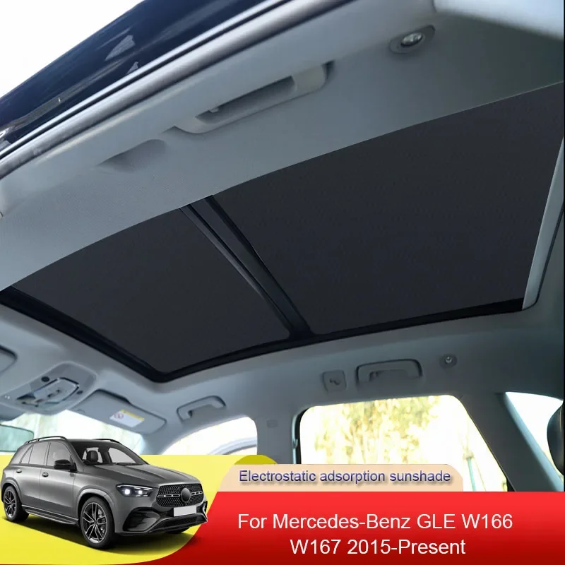 

Car Electrostatic Adsorption Sunroof Sunshade Heat Insulation Internal Accessory For Mercedes-Benz GLE W166 W167 2015-Present