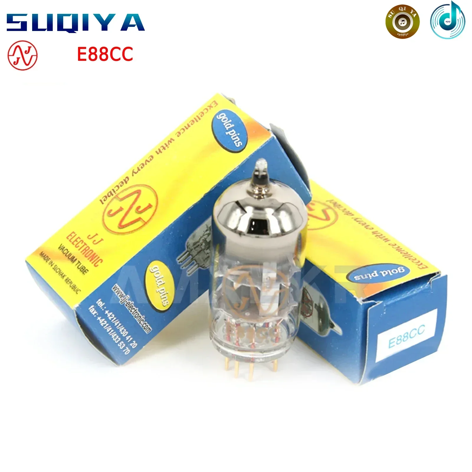 

SUQIYA-Slovakia JJ E88CC Vacuum Tube Gold Pins Replace ECC88 6922 6DJ8 6N11 Electron Tube DIY HIFI Audio Vacuum Tube Amplifier