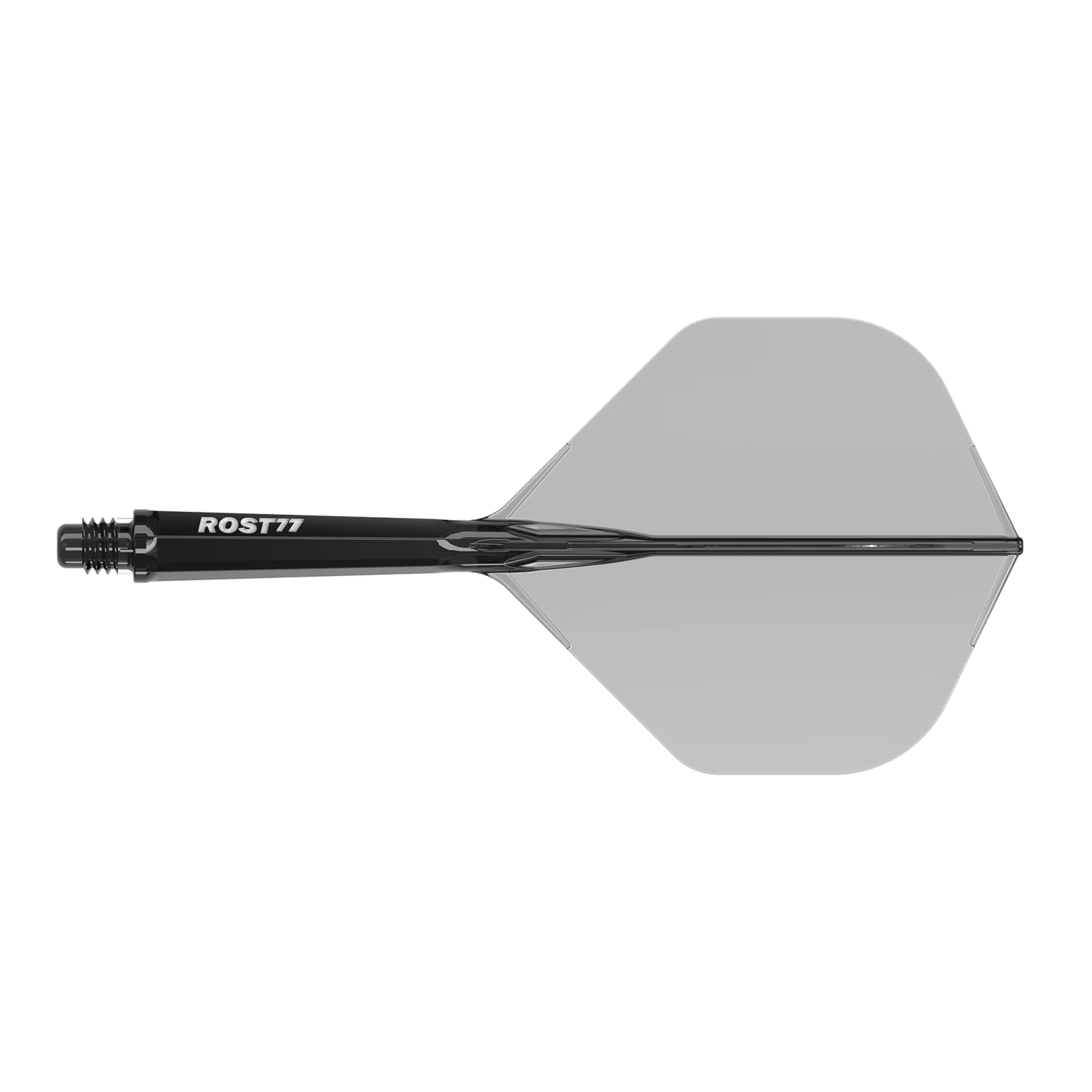 CUESOUL ROST 77 Integrated Dart Shaft and Flight,Big Standard Shape Set of 3 Pcs-Transparent Color