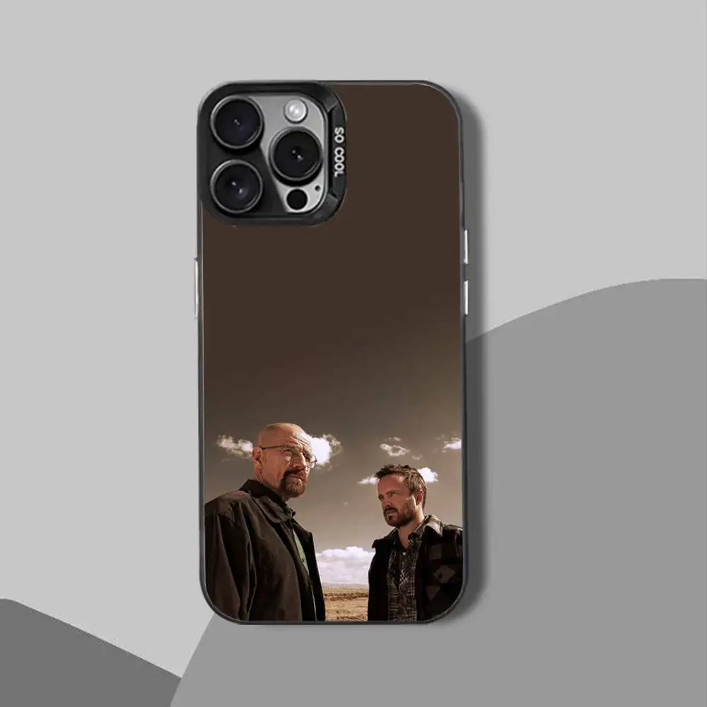 Etui na telefon H-HeisenbergS Bad BreakingS do iPhone'a 12, 16, 11, 14, 13, 17, 15, E, Max, Plus, Air, Pro, Mini, czarne, odporne na wstrząsy.