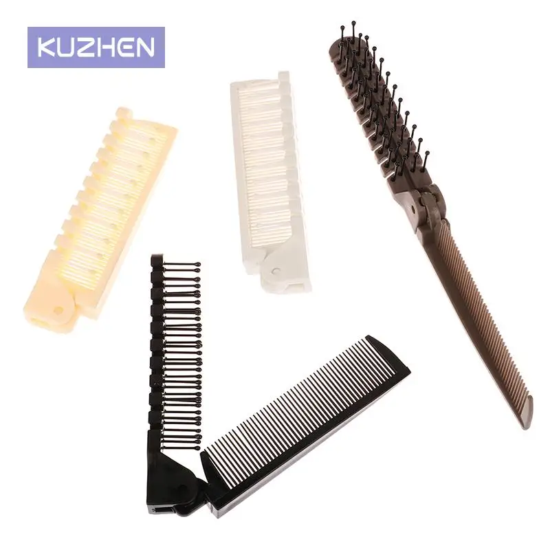 Portable Folding Comb Hair Brush Anti-static Combs Travel Hair Brush Wheat Straw Folding Hairdressing Styling Tool