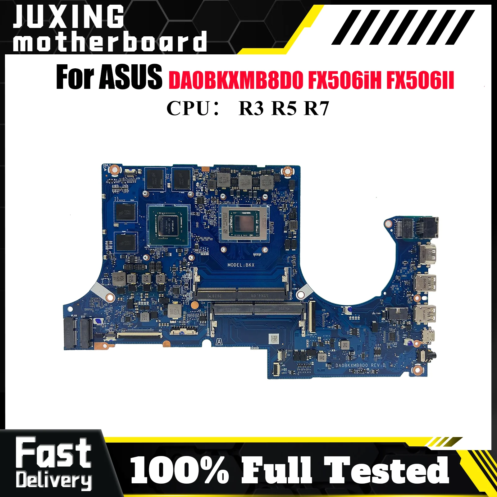 

DA0BKXMB8D0 Материнская плата для ноутбука ASUS TUF Gaming FA506I FX506IC FX506iH FX506II Материнская плата для ноутбука с процессором R3 R5 R7 tests ОК