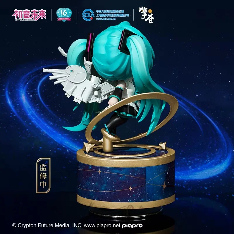 Genuine Qingcang Hatsune Miku Q Edition Music Box Manual 16th Anniversary Anime Peripheral Ornaments  Miku Desk Decor Xmas Gift