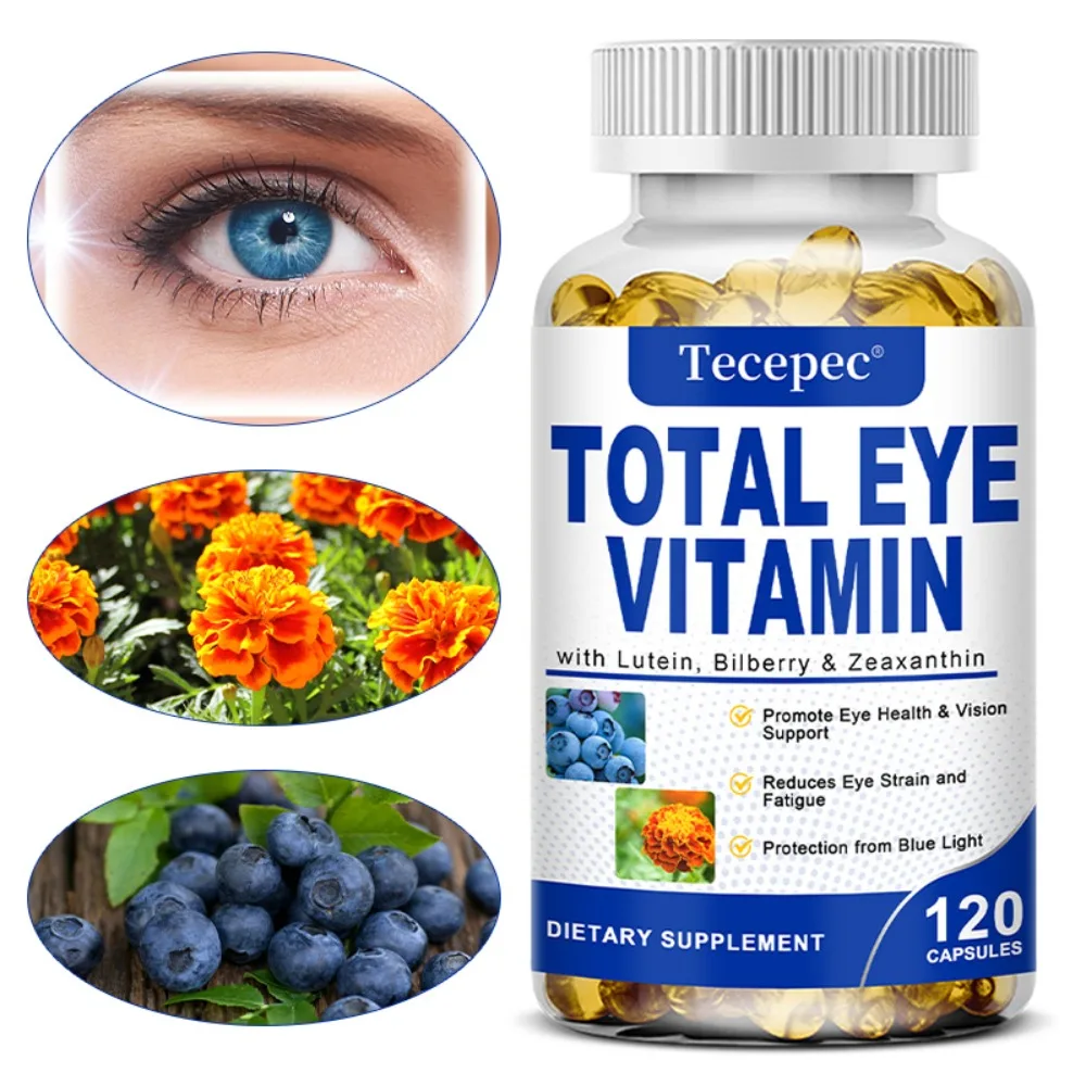 Eye Supplement Capsule with Lutein Zeaxanthin Bilberry & Citrus Bioflavonoids Supports Healthy Vision