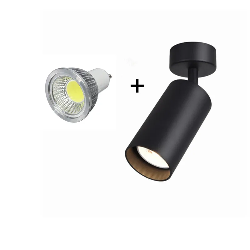 Foco LED empotrable GU10, superficie giratoria de 360 grados, luz de techo, iluminación interior, decoración para vestíbulo, AC110V, 220V, cama