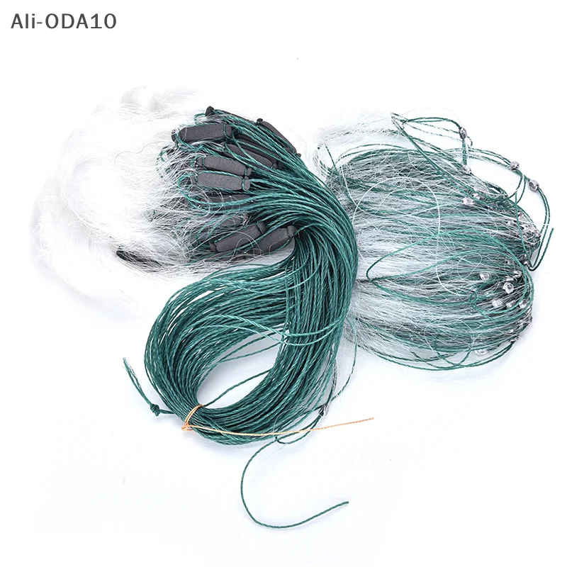 

HMA89-1Pc 10m/15m/25m/30m 3 Layers Fishing Net Monofilament Gill Fishing Net with Float Fish Catching Fishing Tools