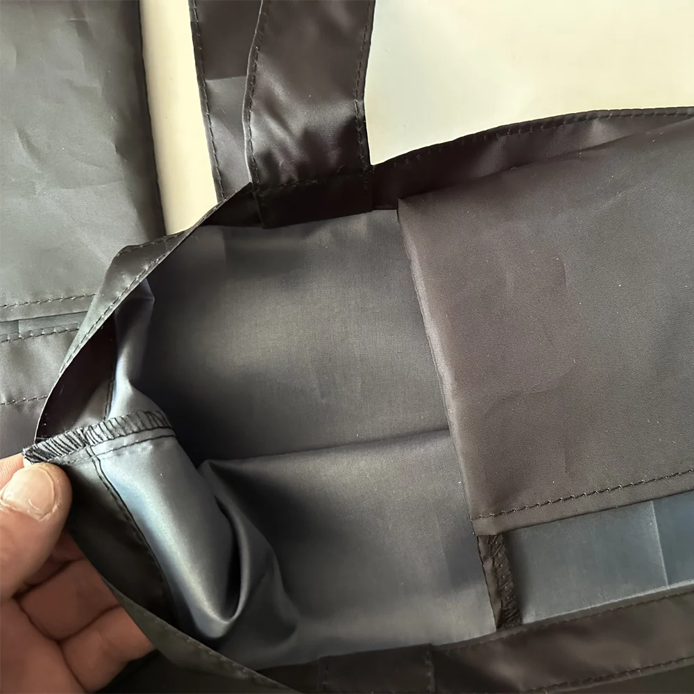 Fashionable Soft Durable Folding Square Bag Recycled Polyester Shopping Bag Large Capacity Reusable Storage Bag for Grocery