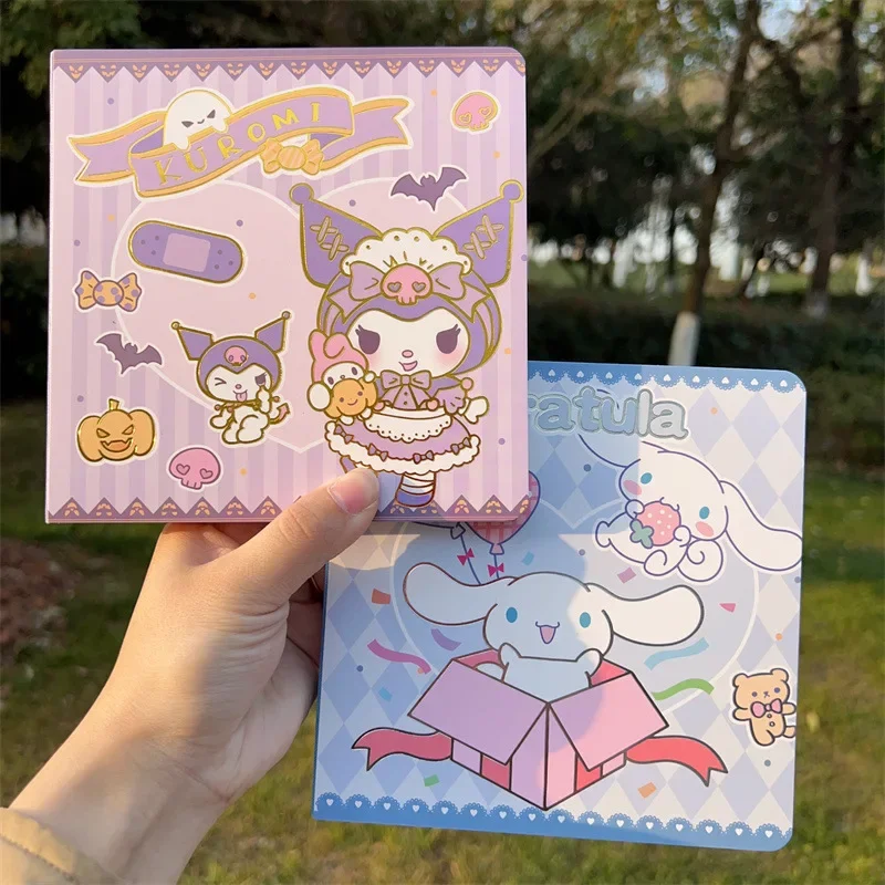 

Новый Блокнот Sanrio в стиле аниме Kawaii Kuromi Ins, блокнот в клетку для студентов, мультяшный блокнот, Детские Канцелярские товары, подарки