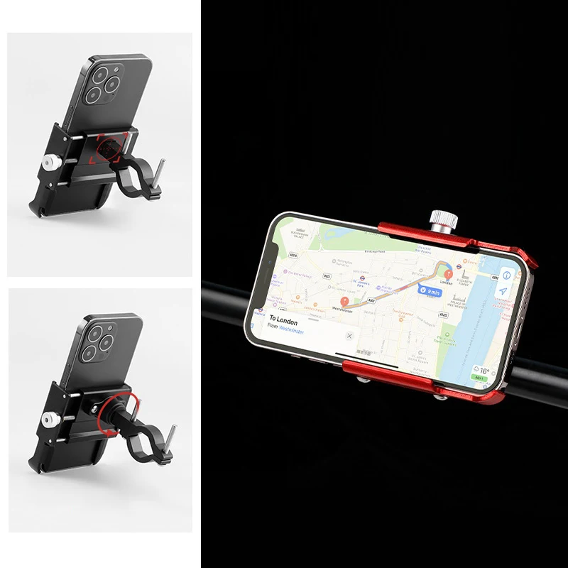 Bike Phone Holder 360 Rotation Bicycle Phone Holder For 4.7-7.0 Inch Devices Motorcycle Handlebar Mobile Phone Stand