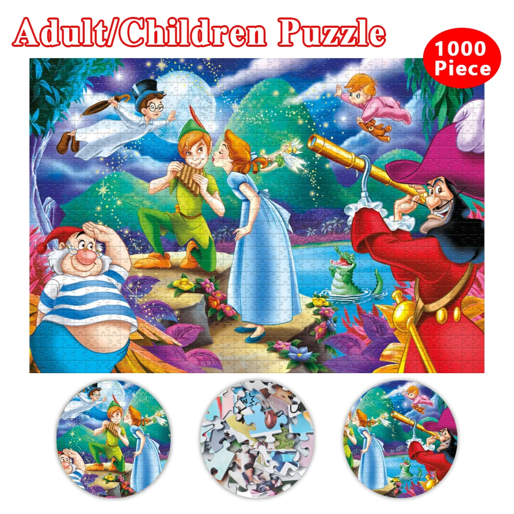 

Disney Peter Pan 1000 Pieces Paper Puzzle Decompression Adult Pressure Reduction Cartoon Children Education Puzzle Toy Gift