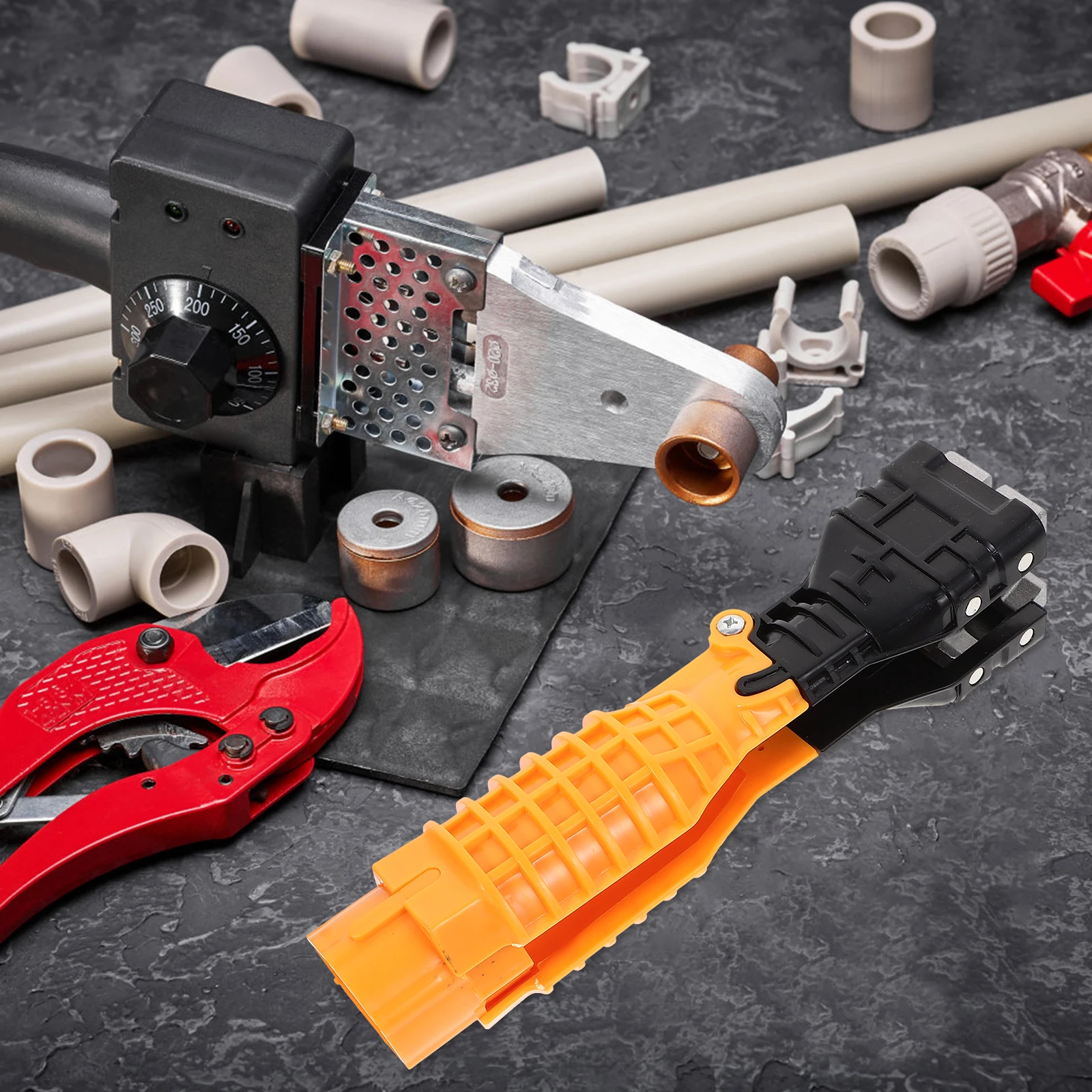 

1 set Adjustable Wrench Bathroom Monkey Spanner Pipe Repair Faucet Maintenance Large Torque Stainless Steel ABS Material Durable