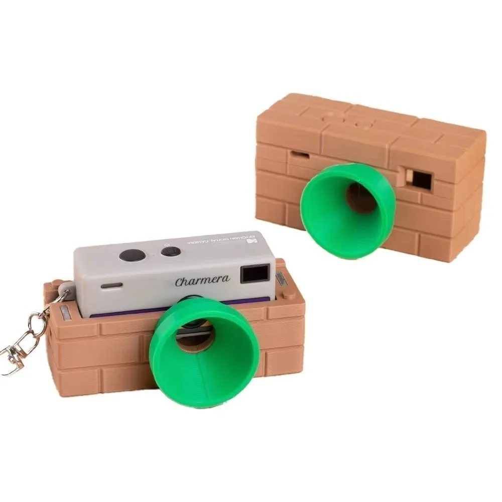 Brick Design Camera Case 3D Printed Shockproof Digital Camera Magnetic Storage Box Multifunctional Mini Protective Shell