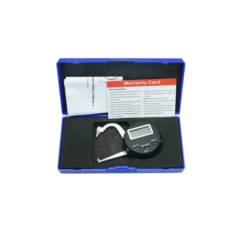 Pengukur ketebalan kaliper luar Digital, meteran pengukur ketebalan Digital 0.01mm 0-25mm untuk ketebalan tabung/pelat baja/lensa