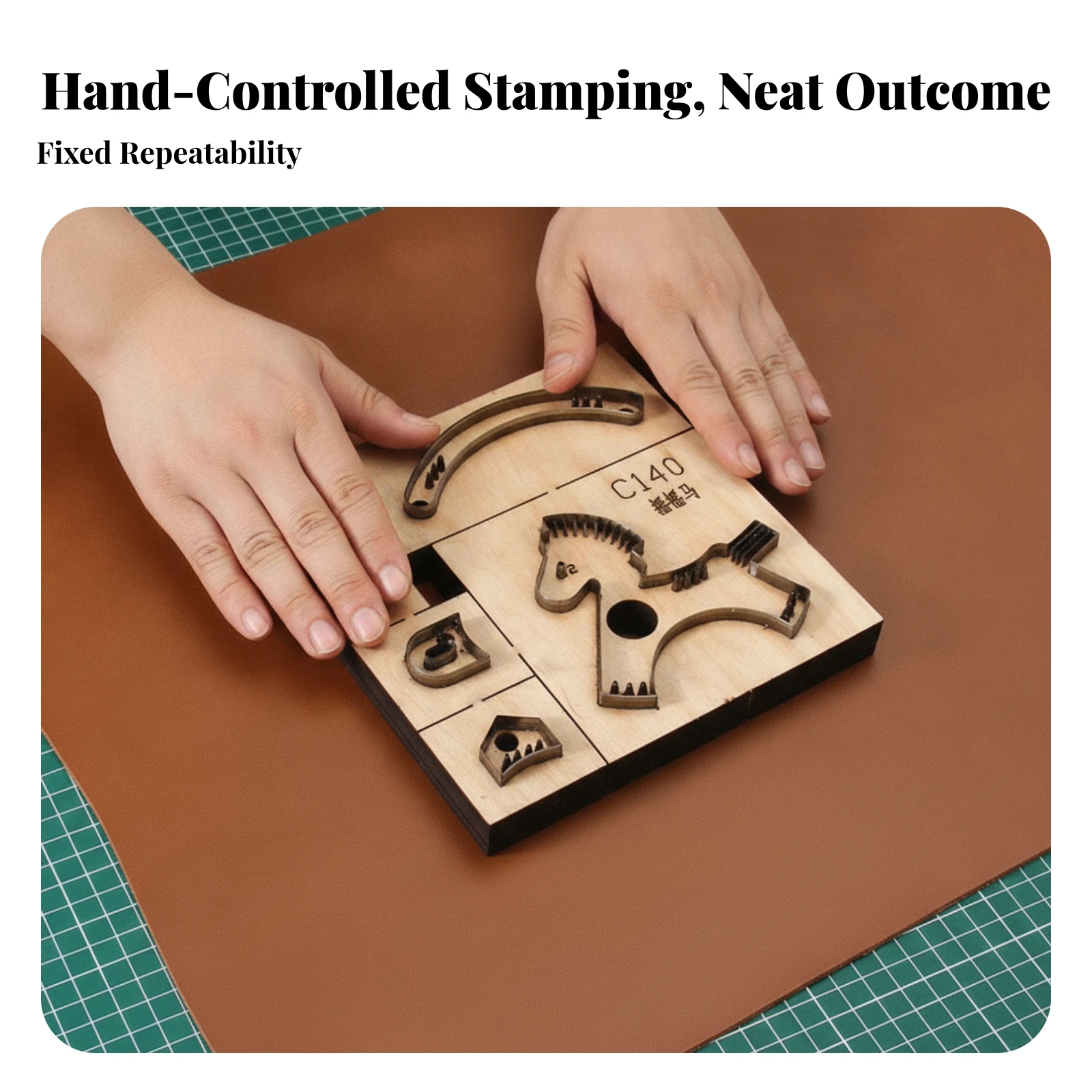 Rocking Horse Cutting Die Square Rocking Horse Shape Die Craft Tool Compact Cute for Leather Crafters, Handmade Keychains