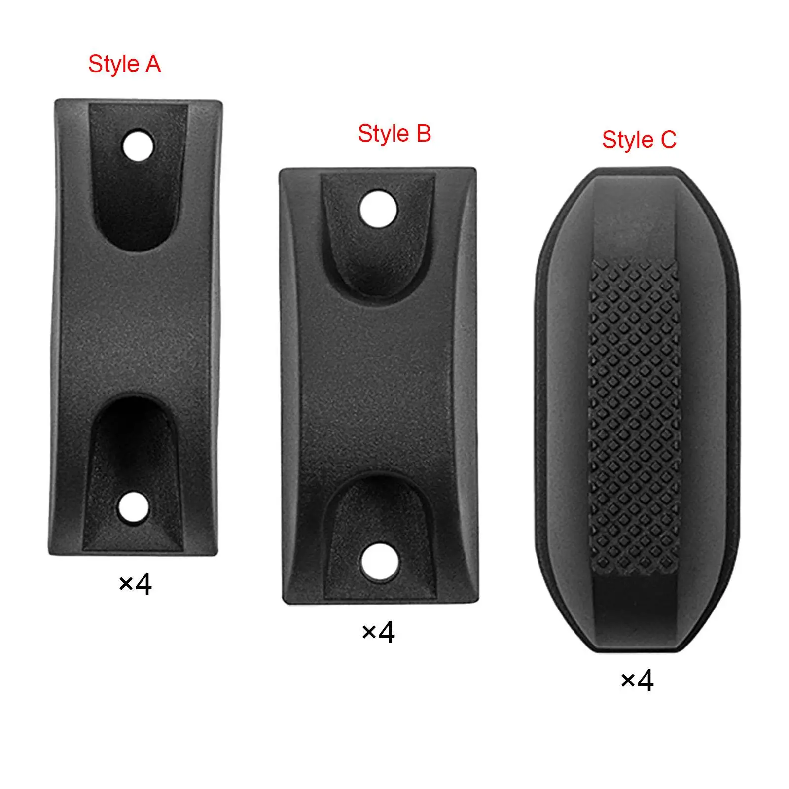 2 Pairs Suitcase Foot Wear Resistant Repair Parts Luggage Bracket Side Feet Black Suitcase Side Feet for Trolley Bag Travel Bags