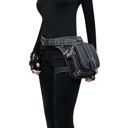 Unique Waist Bag Cool and Functional Hip Pack Gothic Belt Bag Punk Phone Pouches for Outdoor Activities