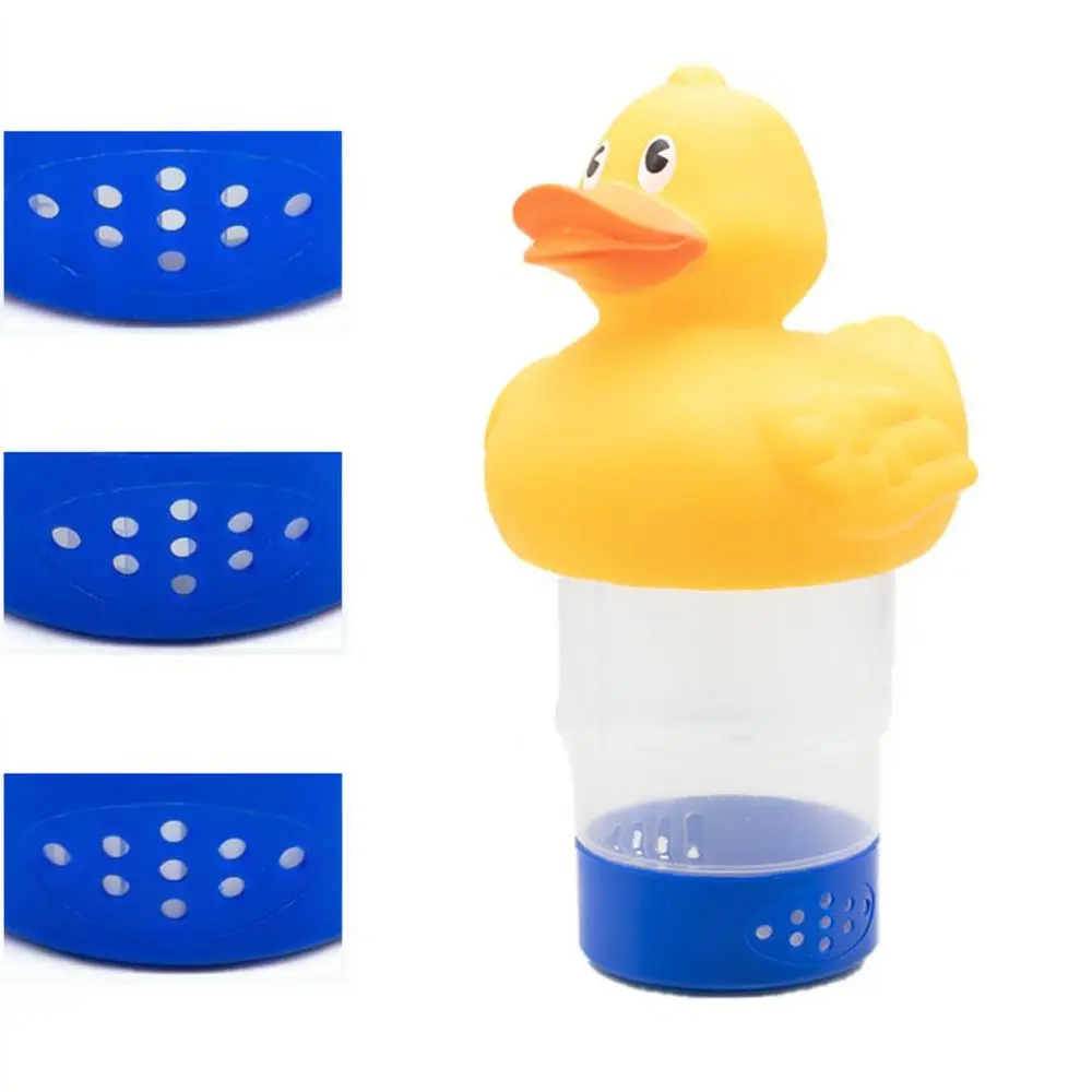 Cute Duck Floating Chlorine Dispenser For Swimming Pool Spa Hot Tub Tablet Holder Water Treatment Cleaning Supplies