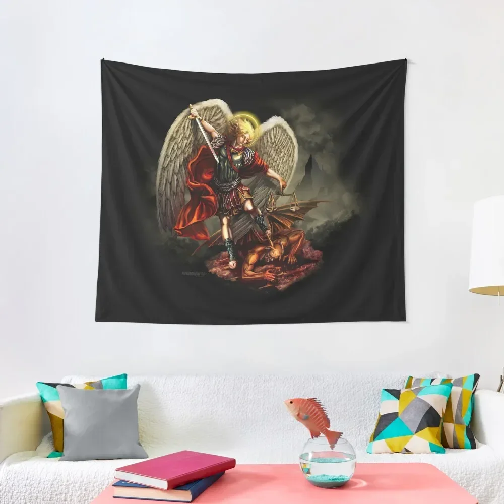 

Saint Michael Archangel against the Devil Tapestry Room Aesthetic Cute Room Decor Korean Room Decor Tapestry