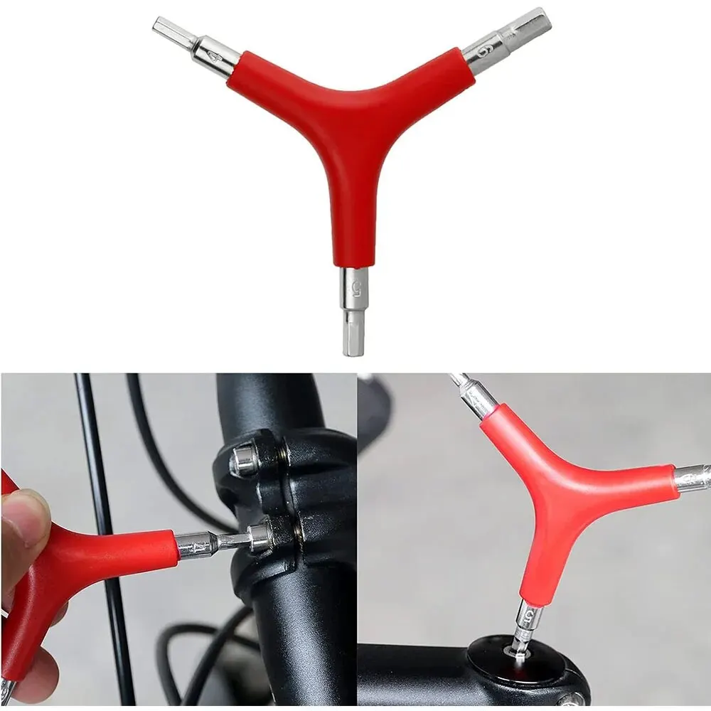 Y-förmiger 3-Wege-Inbusschlüssel, Innensechskantschlüssel 4/5/6mm für Outdoor-Camping, Radfahren, Mountainbike, Fahrradwartung und Reparaturwerkzeug