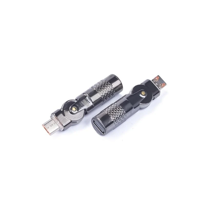 

J0MB Type C To USB Adapter Aluminum 4.8cm 90 Degree Rotating For Smartphones 480Mbps Data Transfer 3A Fast Charging
