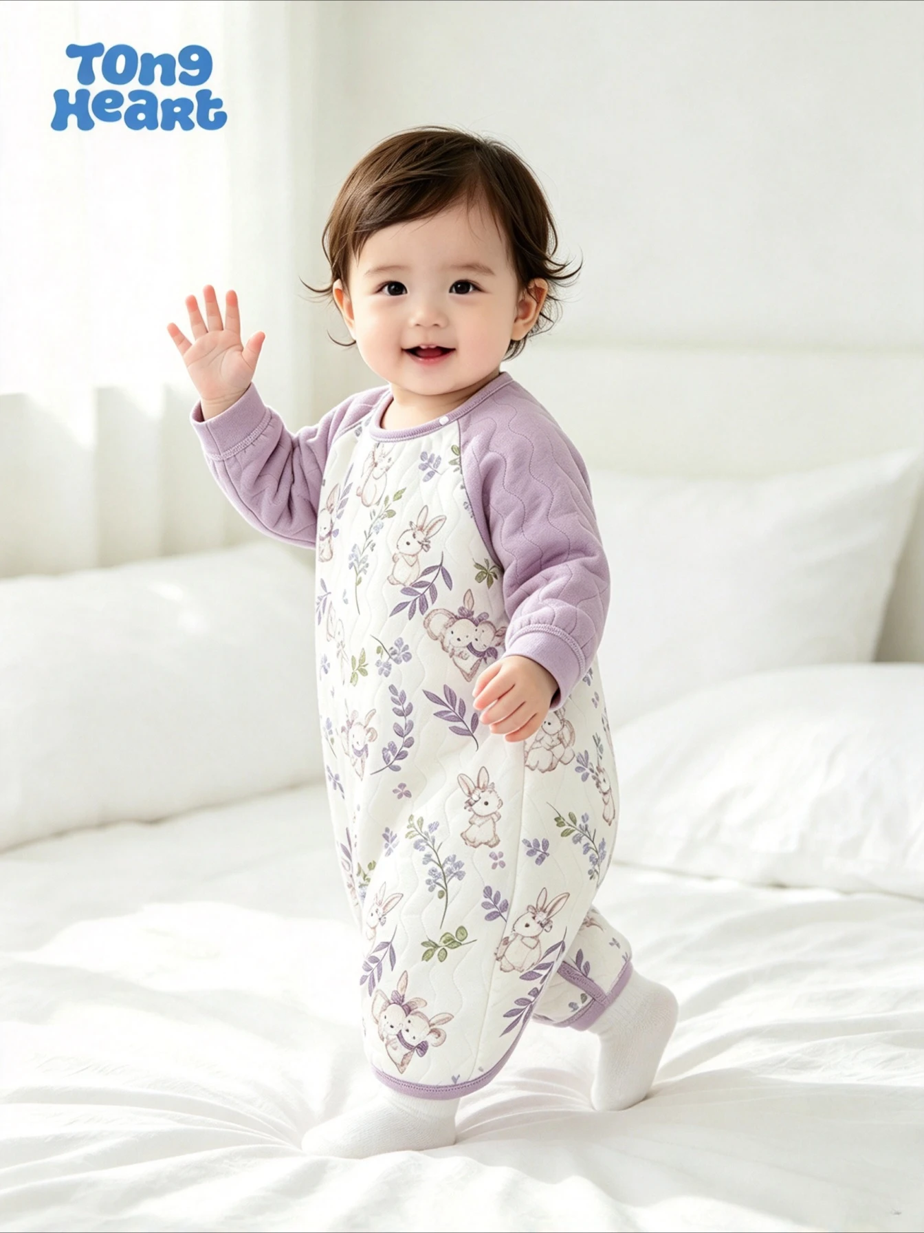 TongHeart Baby Winter Thick One-Piece Coat, an anti-chill wonder, warm and comfortable baby clothing suitable